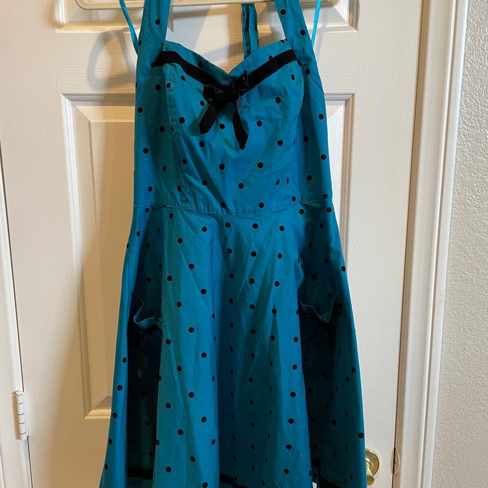 NWT retro Hell Bunny pinup dress! Polka dots and front pockets.
